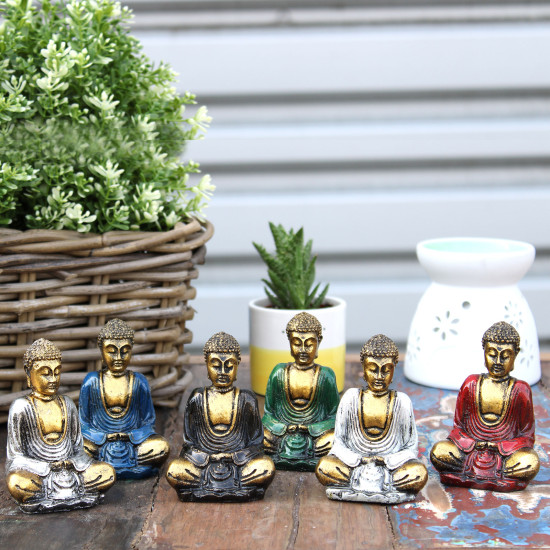 Buddha - Gull med farger