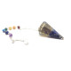 Orgone - Lapis Lazuli med Flower of life og syv chakraperler - Pendel