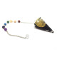 Orgone - Shungitt med Flower of life og syv chakraperler - Pendel