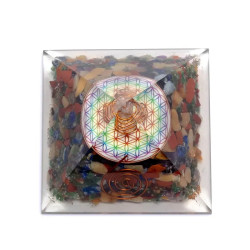 Orgone Mix Pyramide - Flower of life