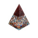 Orgone Mixed Minerals Pyramide with Garnet Tree