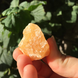 Oransje Kalsitt - Rå krystall  
