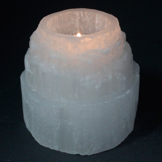 Selenitt - telysholder -  7 cm
