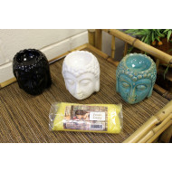 Buddha hode - Turkis - Aromalampe