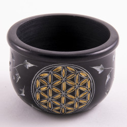 Flower of life - Svart - Røkelsesholder
