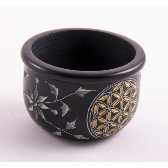 Flower of life - Svart - Røkelsesholder