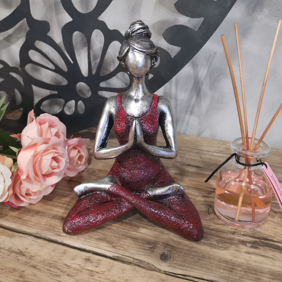 Yoga Lady - Burgunder og Sølv