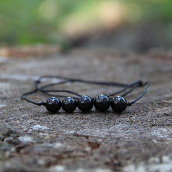 Shungitt - Protective string necklace - Anheng