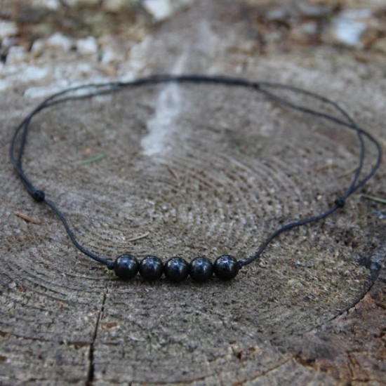 Shungitt - Protective string necklace - Anheng