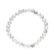 Hvit howlitt - Armbånd - 6mm