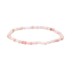 Rosa opal - Fasettert - Armbånd