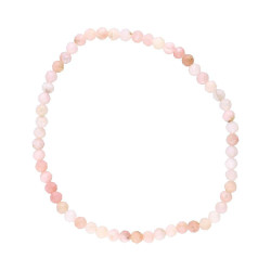 Rosa opal - Fasettert - Armbånd
