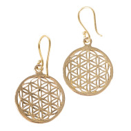 Flower Of Life - Messing - Øredobber
