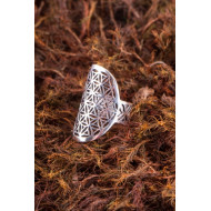 Flower of life - Sølvbelagt - Ring