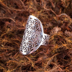 Flower of life - Sølvbelagt - Ring