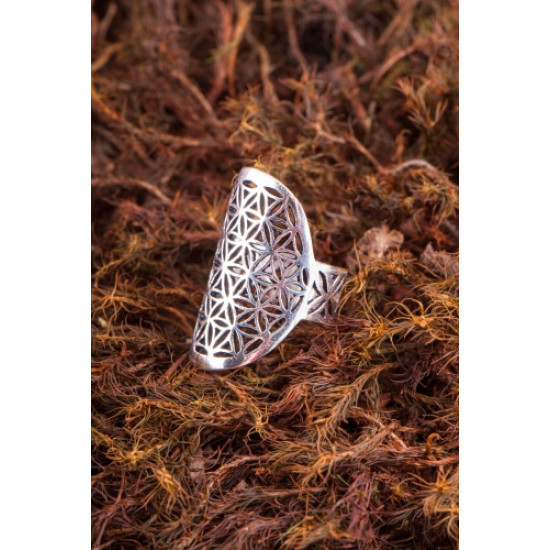 Flower of life - Sølvbelagt - Ring