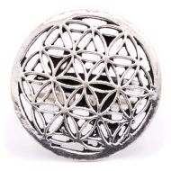 Flower of life - Sølvforgylt messing ring