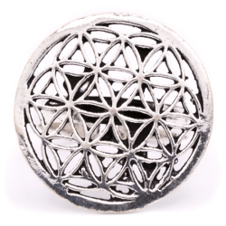 Flower of life - Sølvforgylt messing ring