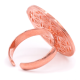Flower of life - Kobberforgylt messing ring