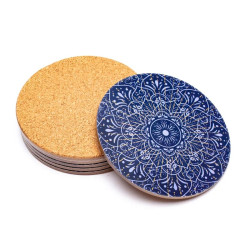 Mandala - Blå - Bordbrikker