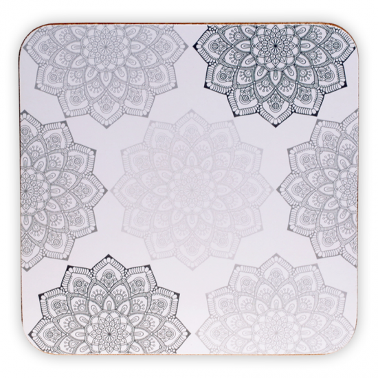 Mandala - Grå - Bordbrikker