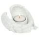 Englevinger - Hvit med glitter - Telysholder