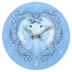 Unicorn Heart - Glass - Veggklokke