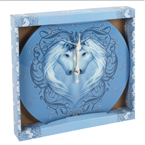 Unicorn Heart - Glass - Veggklokke