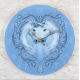 Unicorn Heart - Glass - Veggklokke